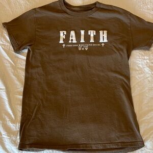 Men's Brown Faith Graphic Tee